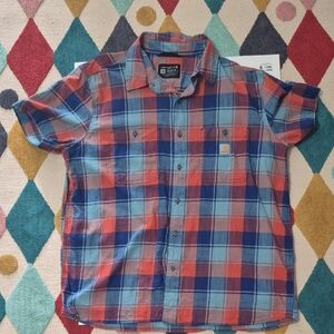 Carhartt Rugged Flex Relaxed Fit Lightweight Short-Sleeve Plaid Shirt